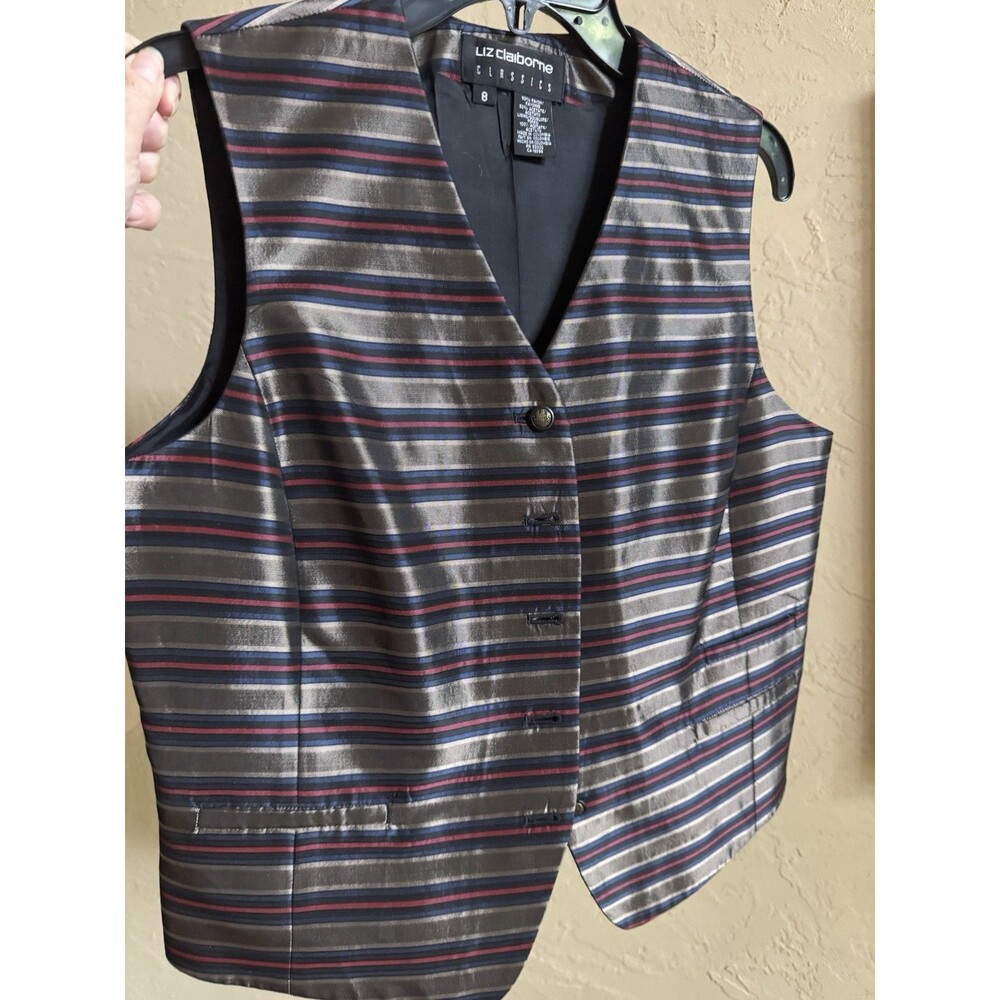 Liz Claiborne Classics Vest‎ Women’s Size 8 Elegant Buttons Old Money Tailored